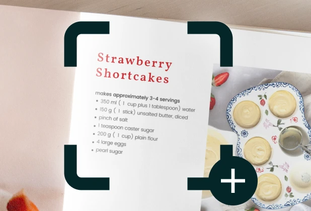 Import recipe from photo