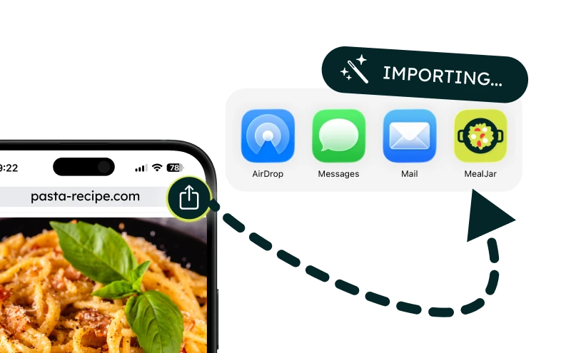 import recipe via share